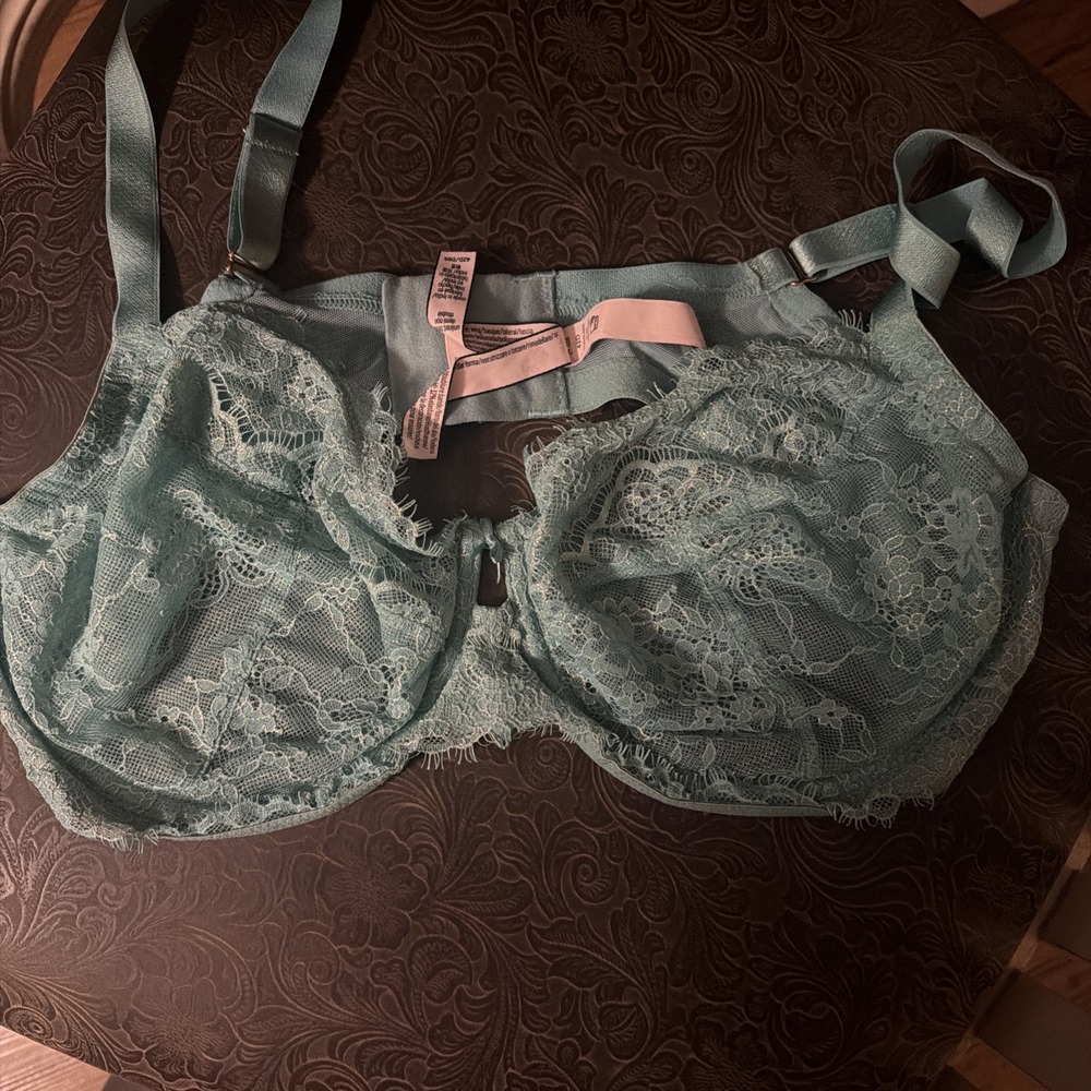 victoria secret bra 42d Teal Green Lace Dream Angels Unlined Comfortable